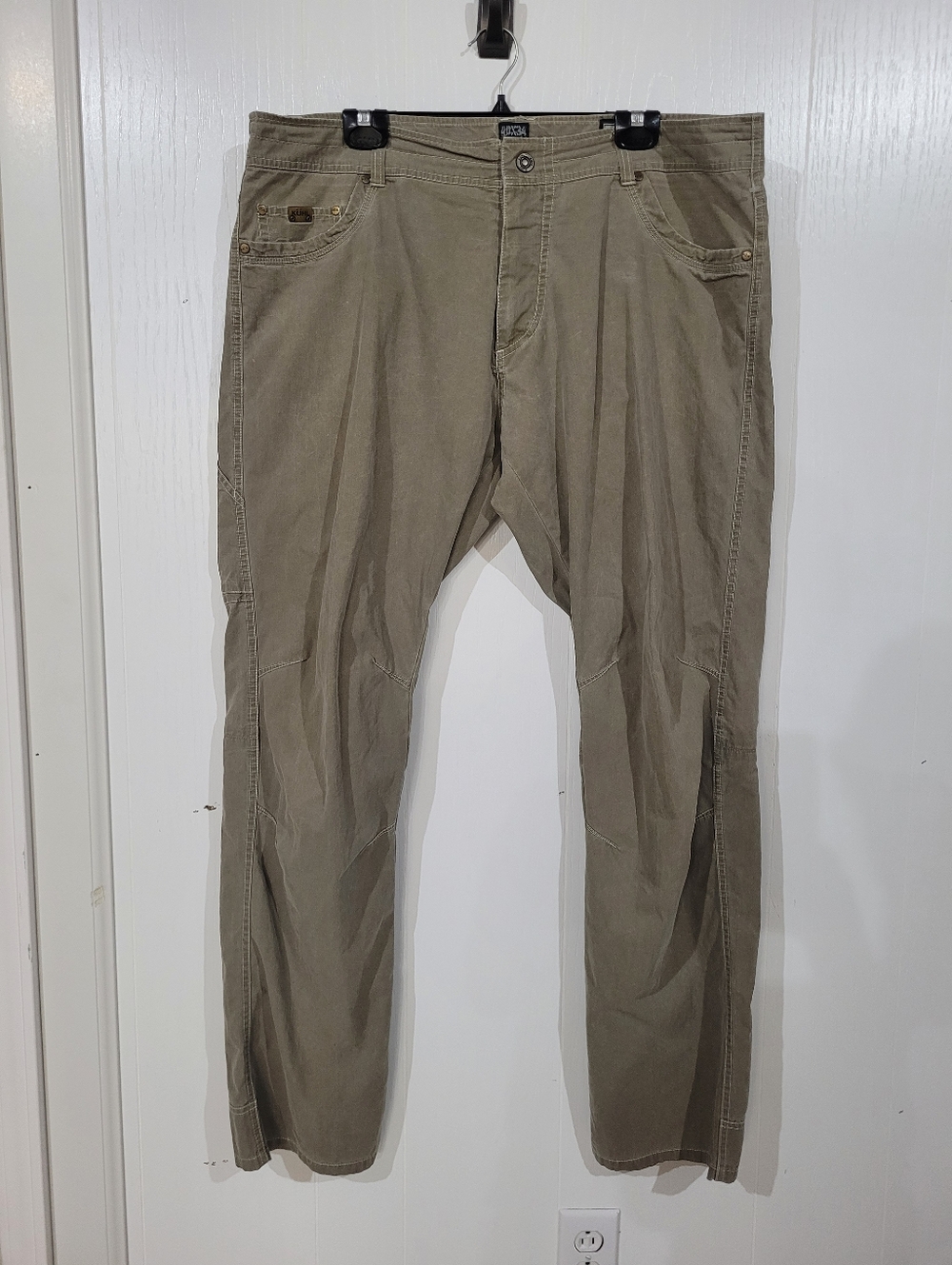 Kuhl Men's Tan Revolvr Lean Travel Hiking Patina Dye Pants Size 40x34